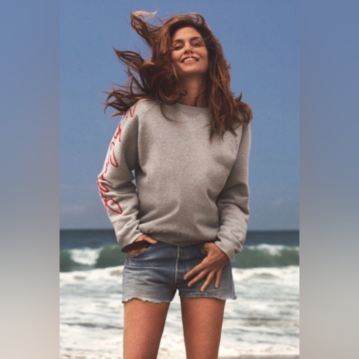 Re/Done X Cindy Crawford The Crawford Signature Sweatshirt Xs